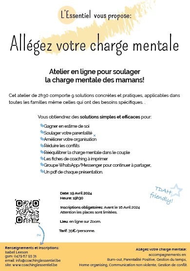affiche atelier charge mentale